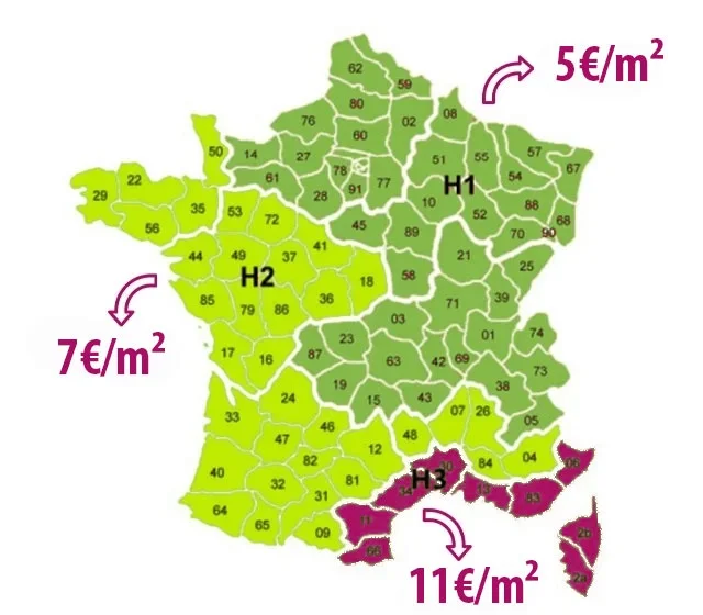 carte-zone-climatique-isolation-combles